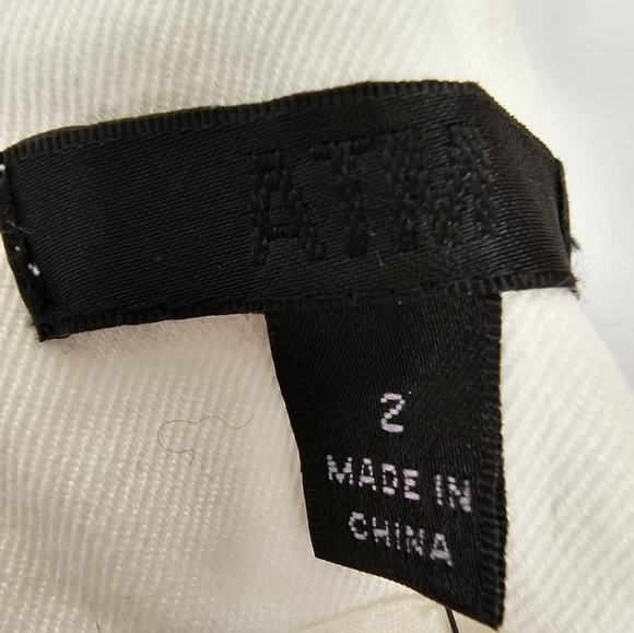 Atm Anthony Thomas Melillo size 2 white button-down frayed hem mini skirt NWT - Picture 6 of 6